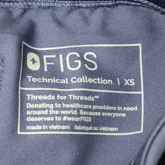 Figs Navy Yola With Yoga High Waisted Waistband Skinny Scrub Pants Sz XS NEW - Picture 12 of 16